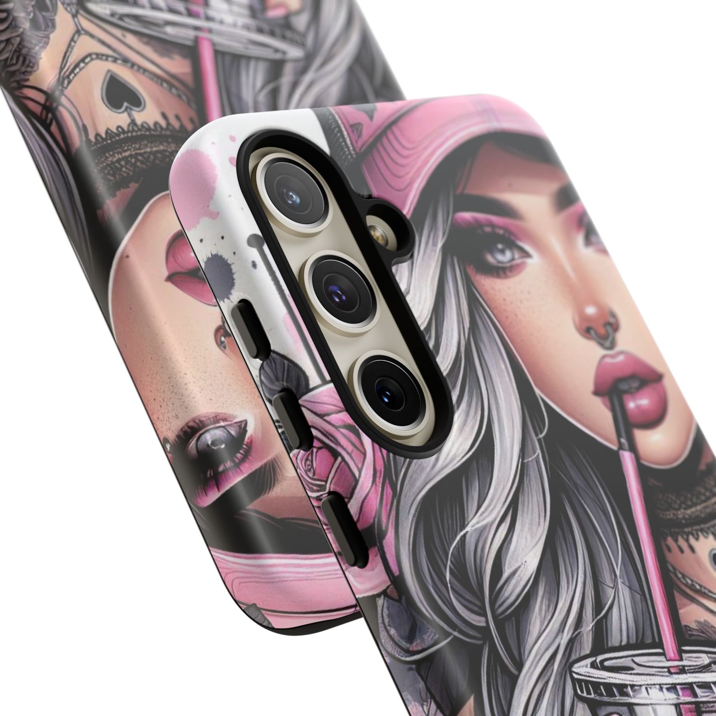 Pink Aesthetic Rebel – Iced Coffee & Inked Beauty Mobile Cover