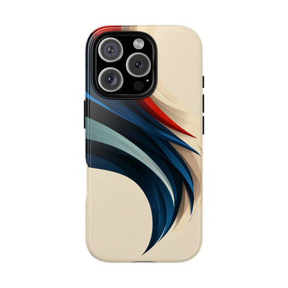 Crimson Flow – Abstract Motion Phone Case for iPhone, Samsung & Pixel