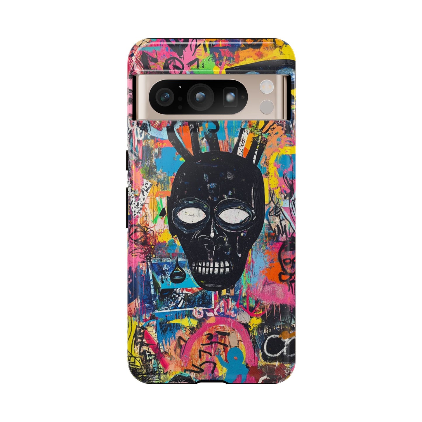 Street Art Phone Case – Basquiat-Inspired Phone Cover– Bold, Graffiti-Inspired Cover - iPhone, Samsung & Google Pixel Cover - Artistic Painting Case, Art Lover Gift
