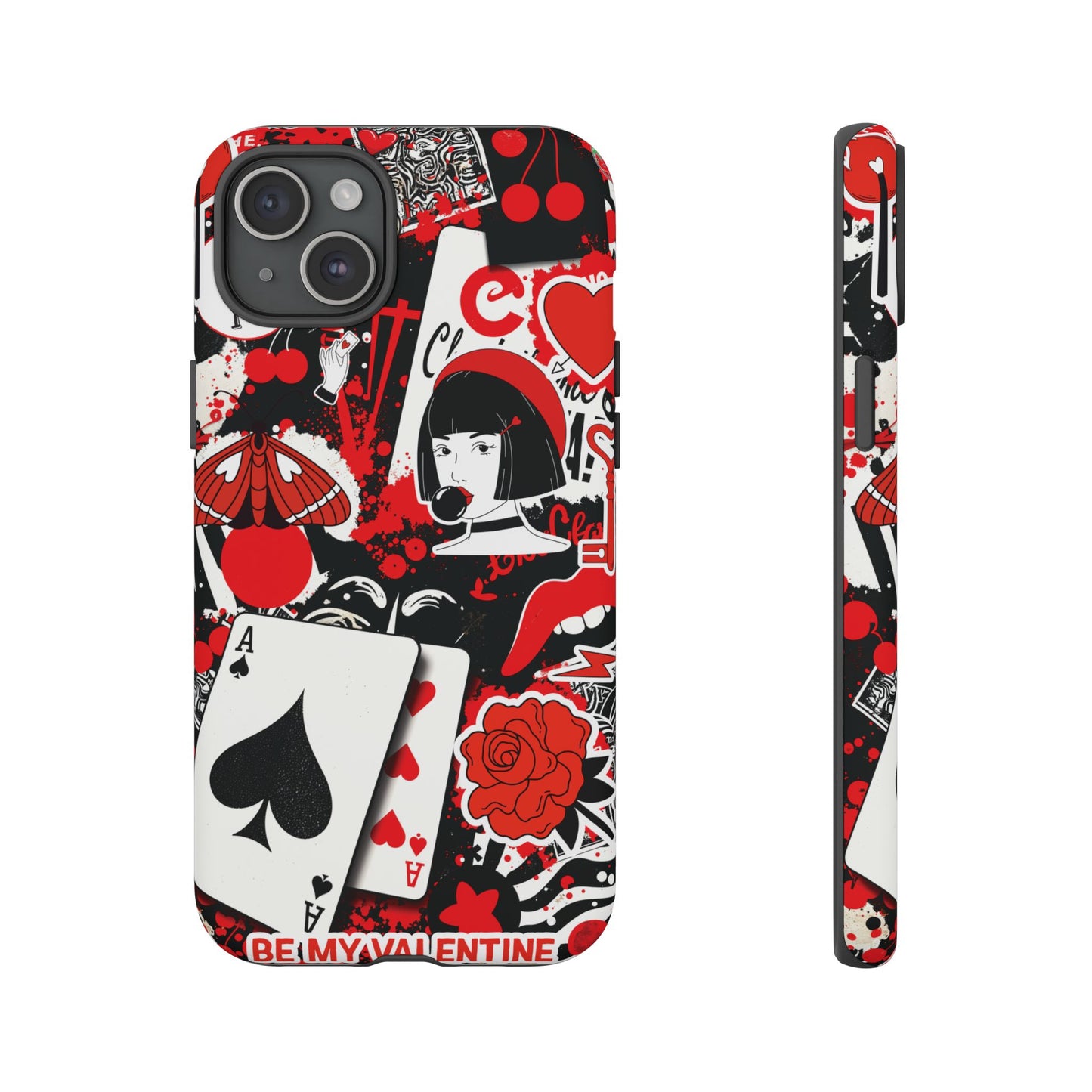 Bold Red & Black Ace Card Phone Case