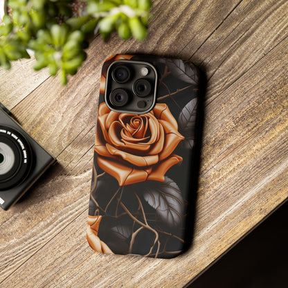 Midnight Gold Rose Mobile Case