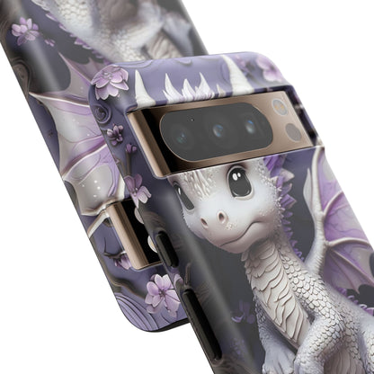 Charming Young Dragon on a Branch Phone Case Design