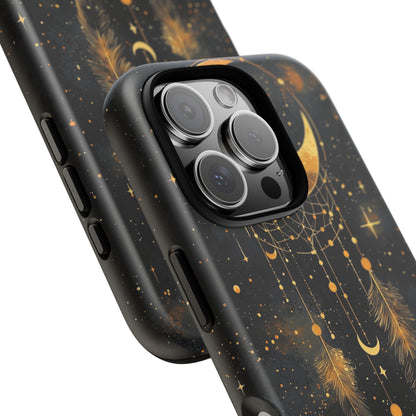 Golden Moon Boho Dreamcatcher Phone Case for iPhone, Pixel & Samsung