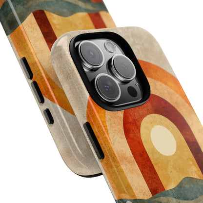 Vintage Sunset Boho Rainbow Phone Case for iPhone, Pixel & Samsung