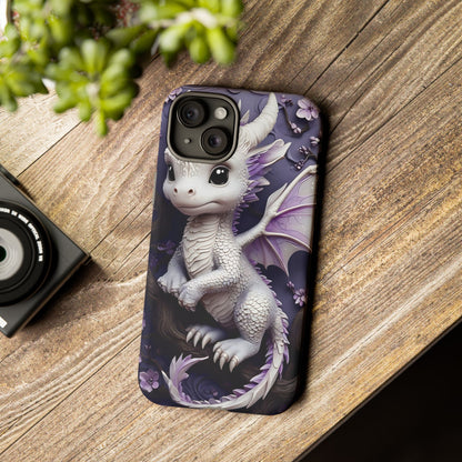Charming Young Dragon on a Branch Phone Case Design