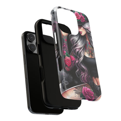 Ink & Roses – Edgy Floral Rebel Mobile Cover