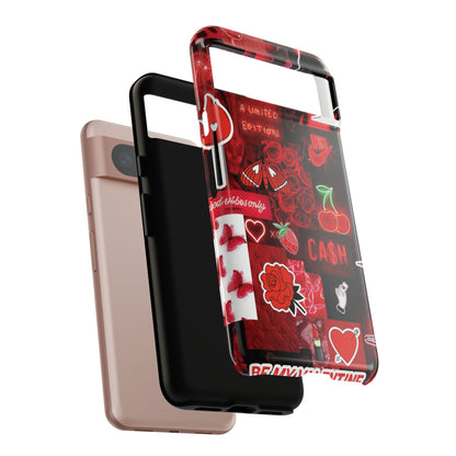 Red Pop Art Neon Vibes Phone Case