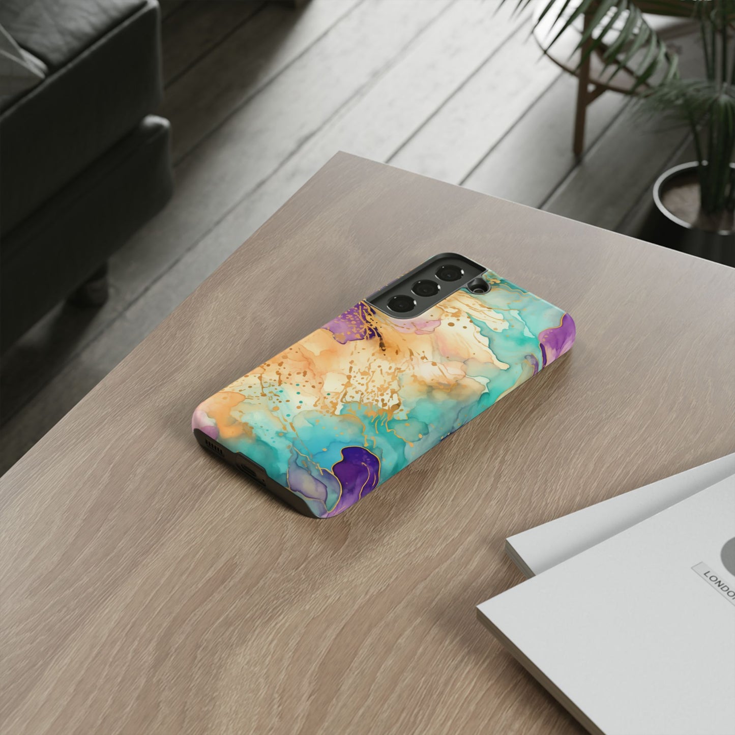 Golden Aura Abstract Watercolor Mobile Case