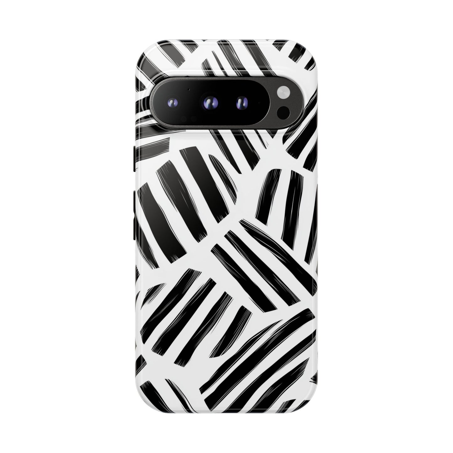 Sleek Noir Striped Phone Case for iPhone, google Pixel & Samsung