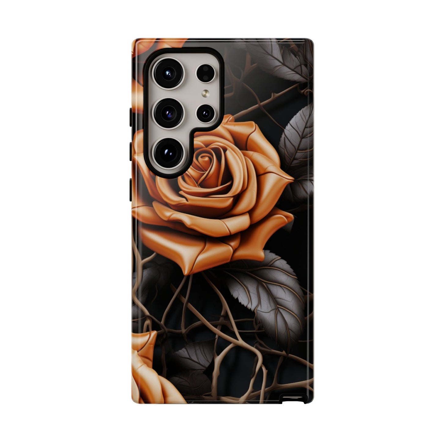 Midnight Gold Rose Mobile Case