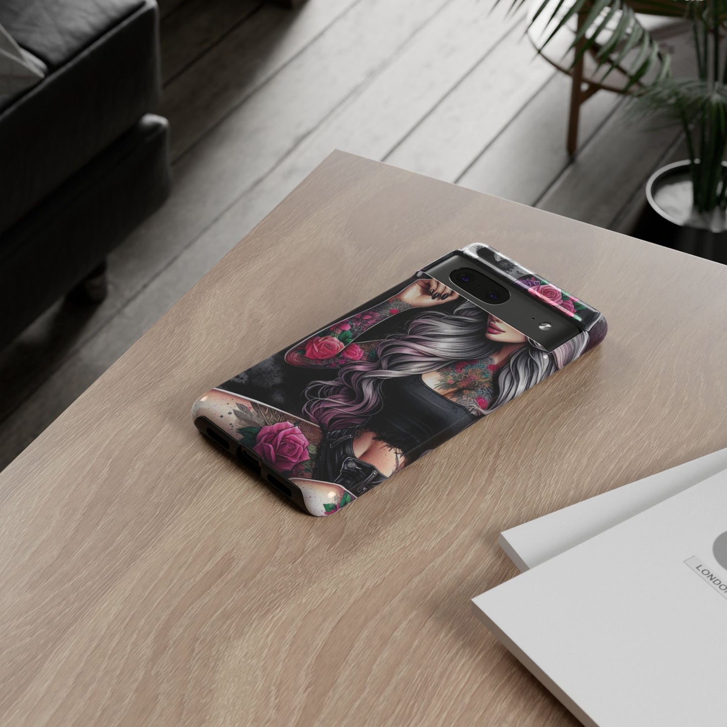 Ink & Roses – Edgy Floral Rebel Mobile Cover
