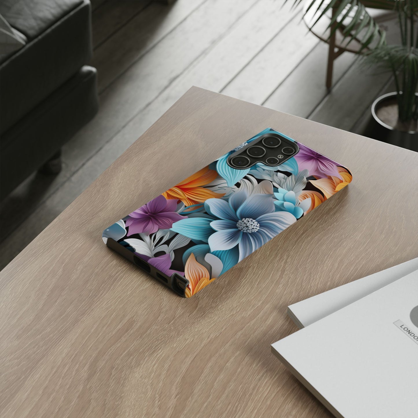 Elegant 3D Floral Bloom Mobile Case – Vivid & Artistic