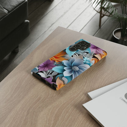 Elegant 3D Floral Bloom Mobile Case – Vivid & Artistic