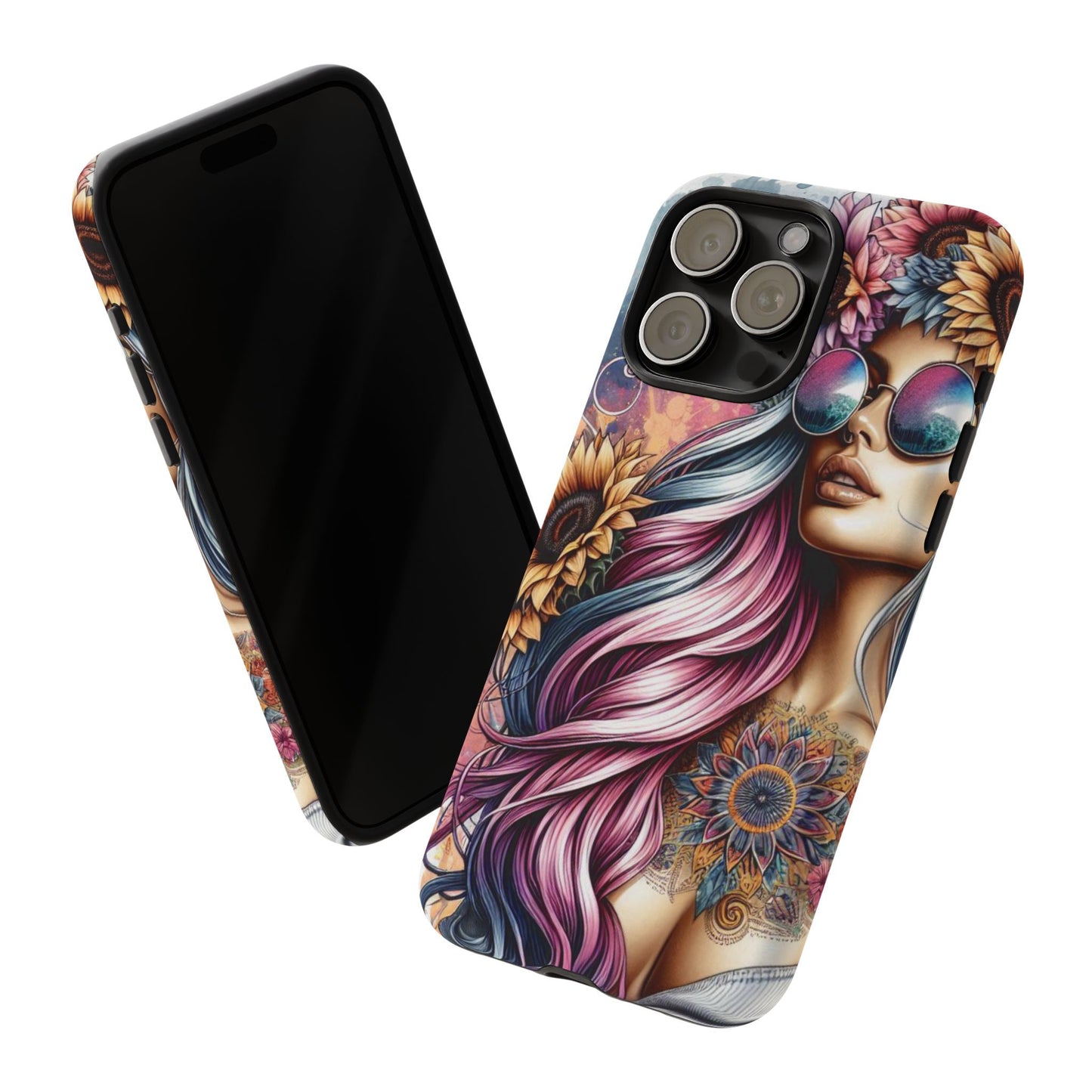 Bohemian Sunflower Queen – Retro Floral Fantasy Mobile Cover