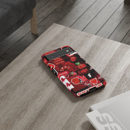 Red Pop Art Neon Vibes Phone Case