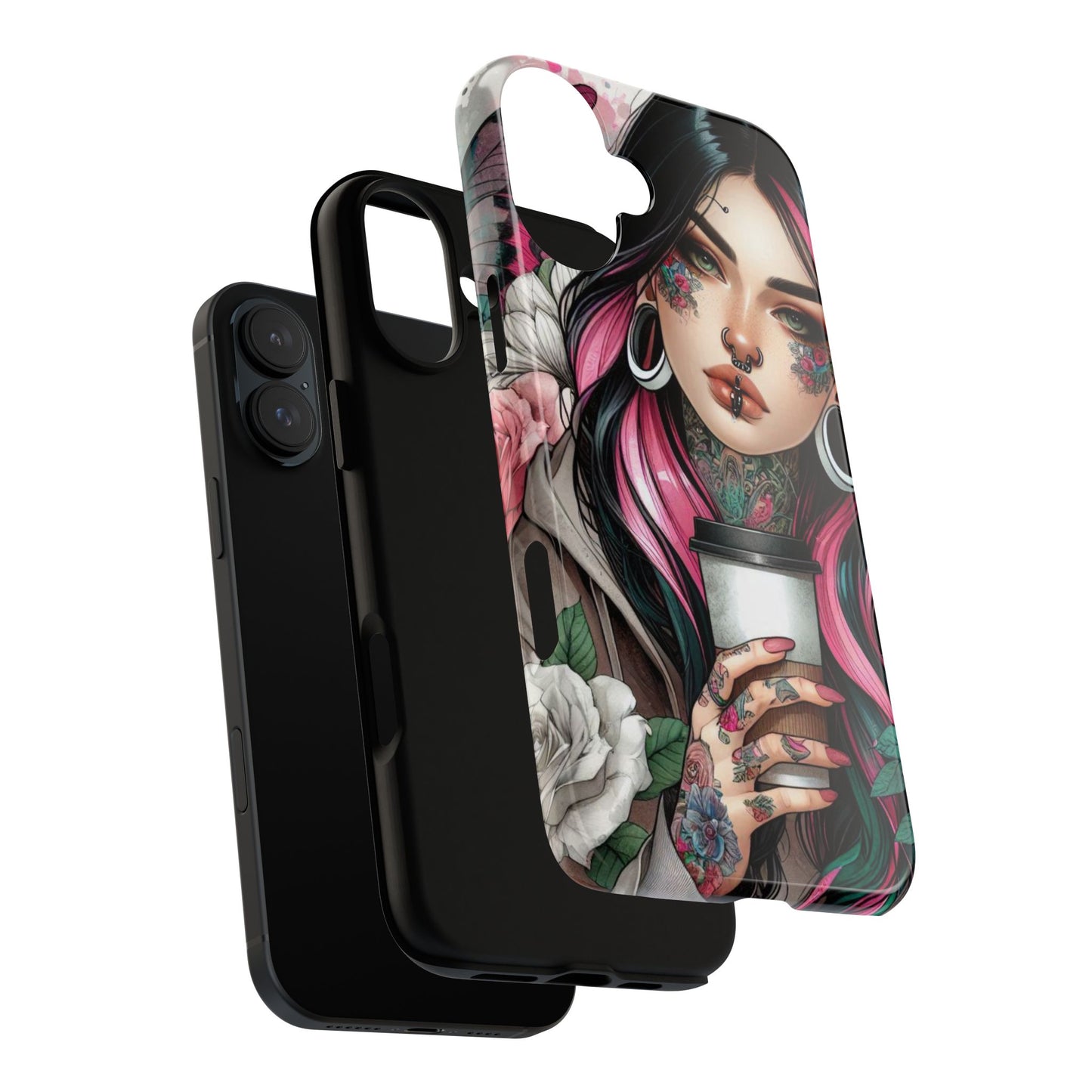 Tattooed Coffee Lover Art Mobile Case