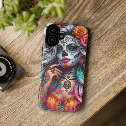 Sugar Skull Goddess – Día de los Muertos Floral Queen Mobile Cover