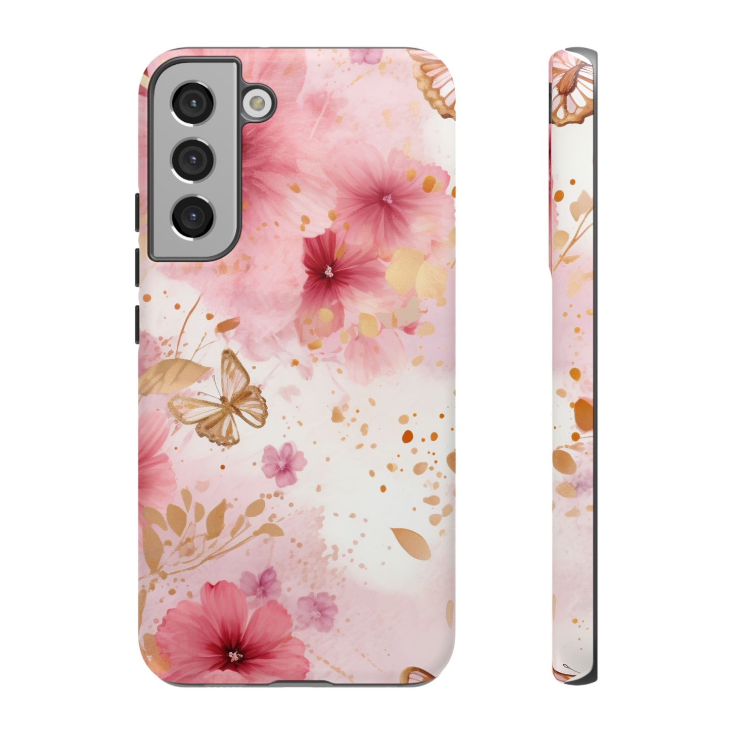Blush Elegance Floral Mobile Case