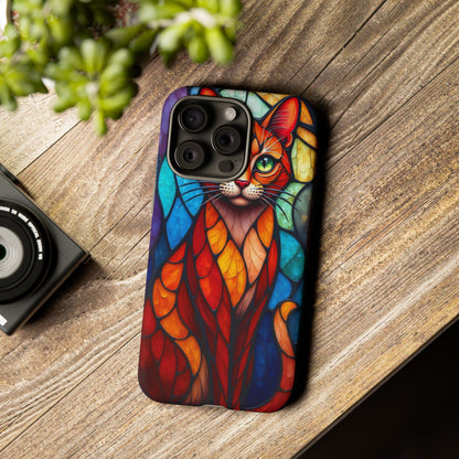 Geometric Cat: Colorful Abstract Portrait