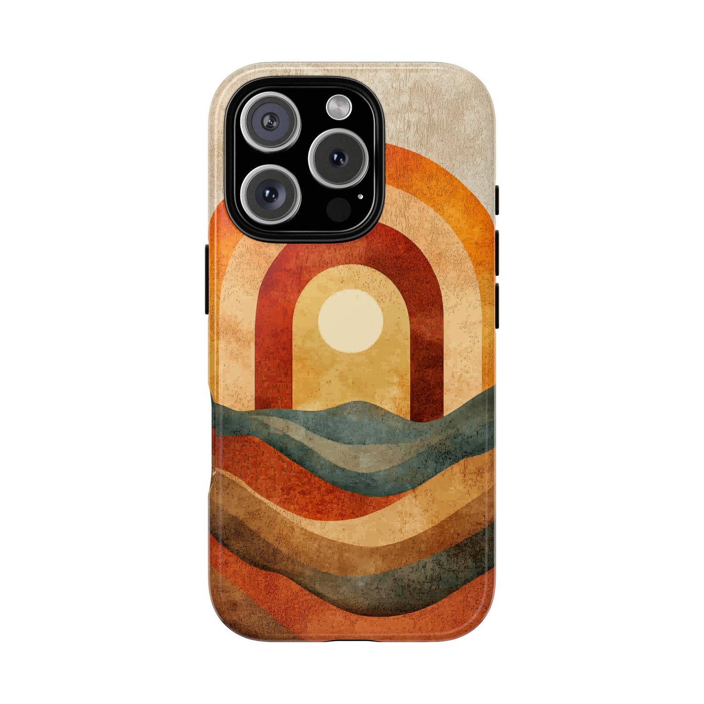 Vintage Sunset Boho Rainbow Phone Case for iPhone, Pixel & Samsung