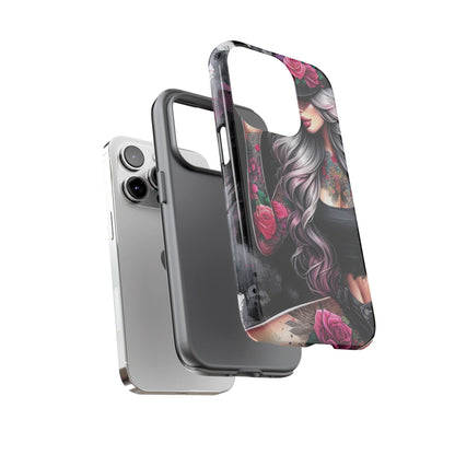 Ink & Roses – Edgy Floral Rebel Mobile Cover