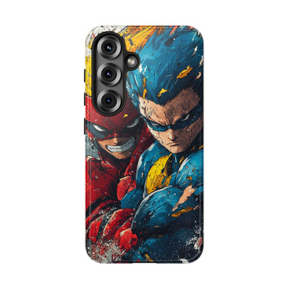 Comic Clash: Superhero Duo | Action, Power, Justice, Heroes, Manga Style Phone Case for iPhone, Samsung & Pixel