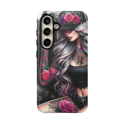 Ink & Roses – Edgy Floral Rebel Mobile Cover