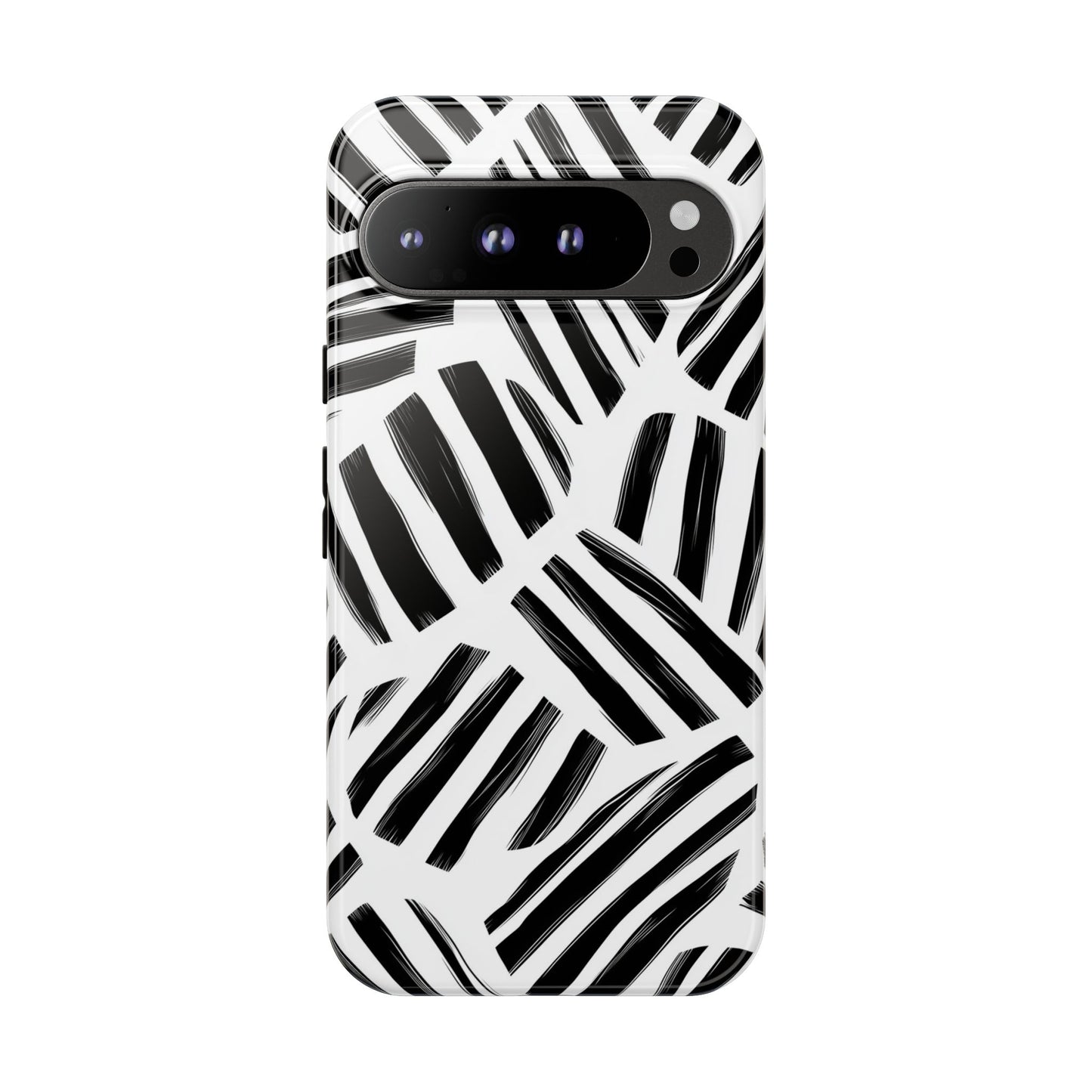 Sleek Noir Striped Phone Case for iPhone, google Pixel & Samsung