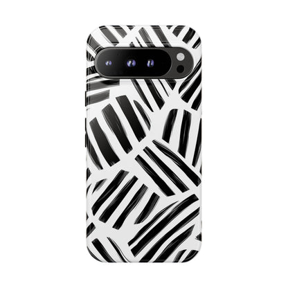 Sleek Noir Striped Phone Case for iPhone, google Pixel & Samsung