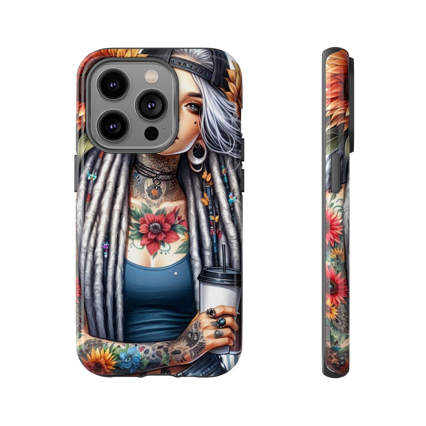 Sunflower Queen – Boho Rebel Tattoo Mobile Cover