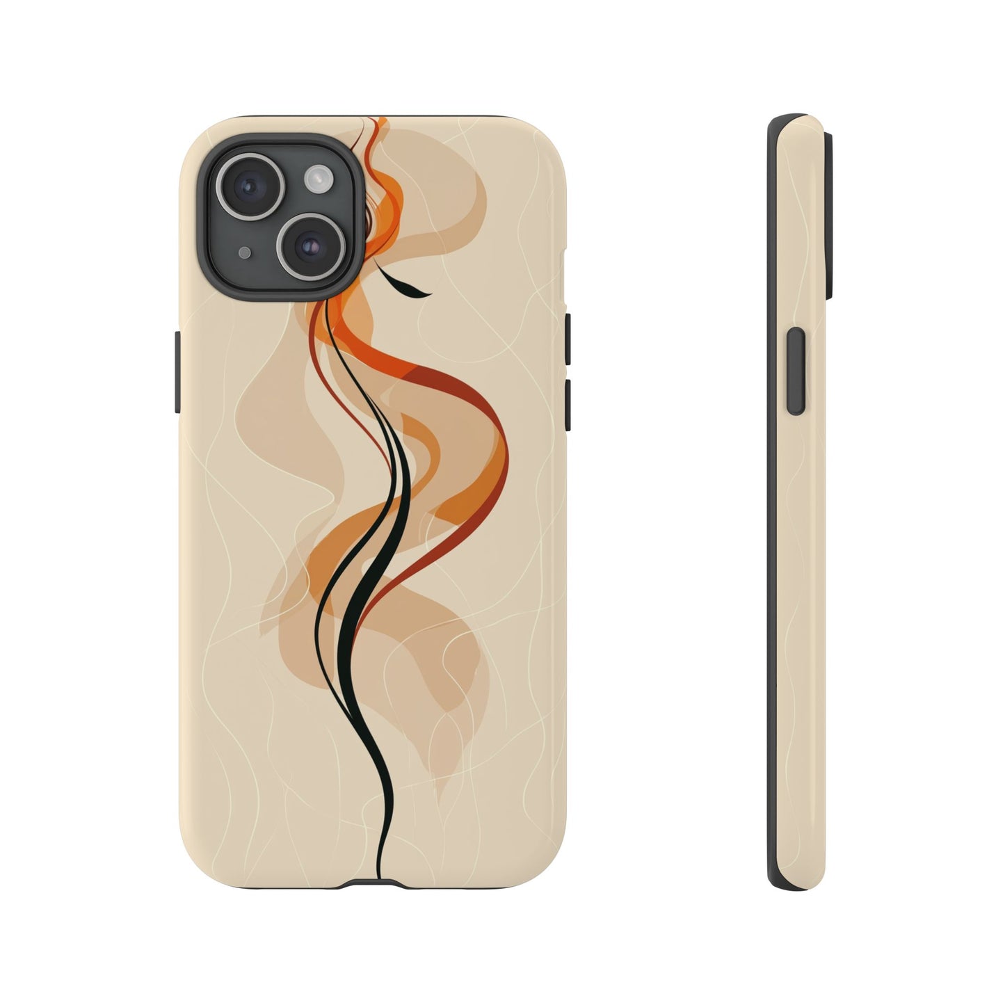 Feminine Flame: Abstract Grace Phone Case for iPhone, Samsung & Pixel