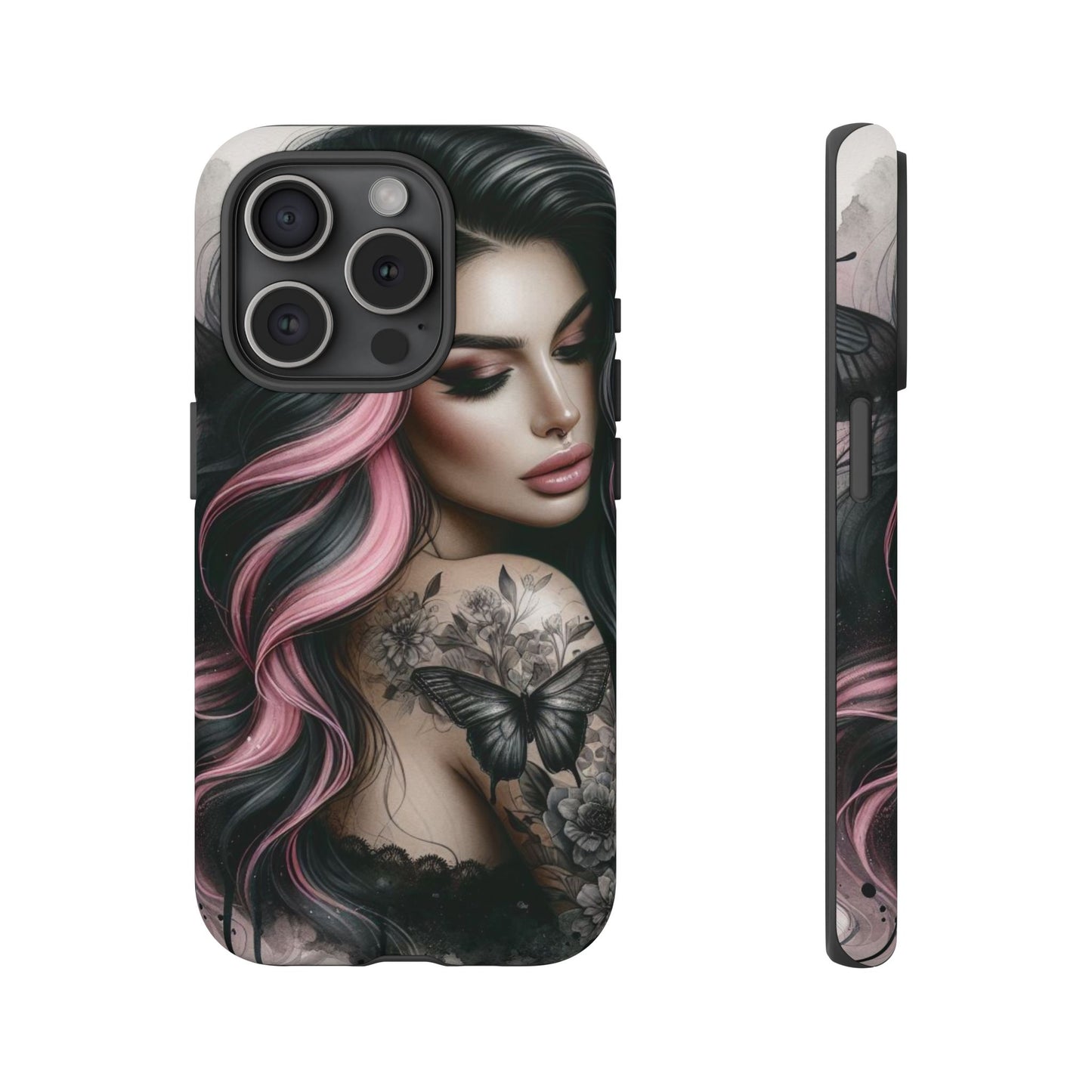 Butterfly Noir – Gothic Beauty & Inked Elegance Mobile Cover