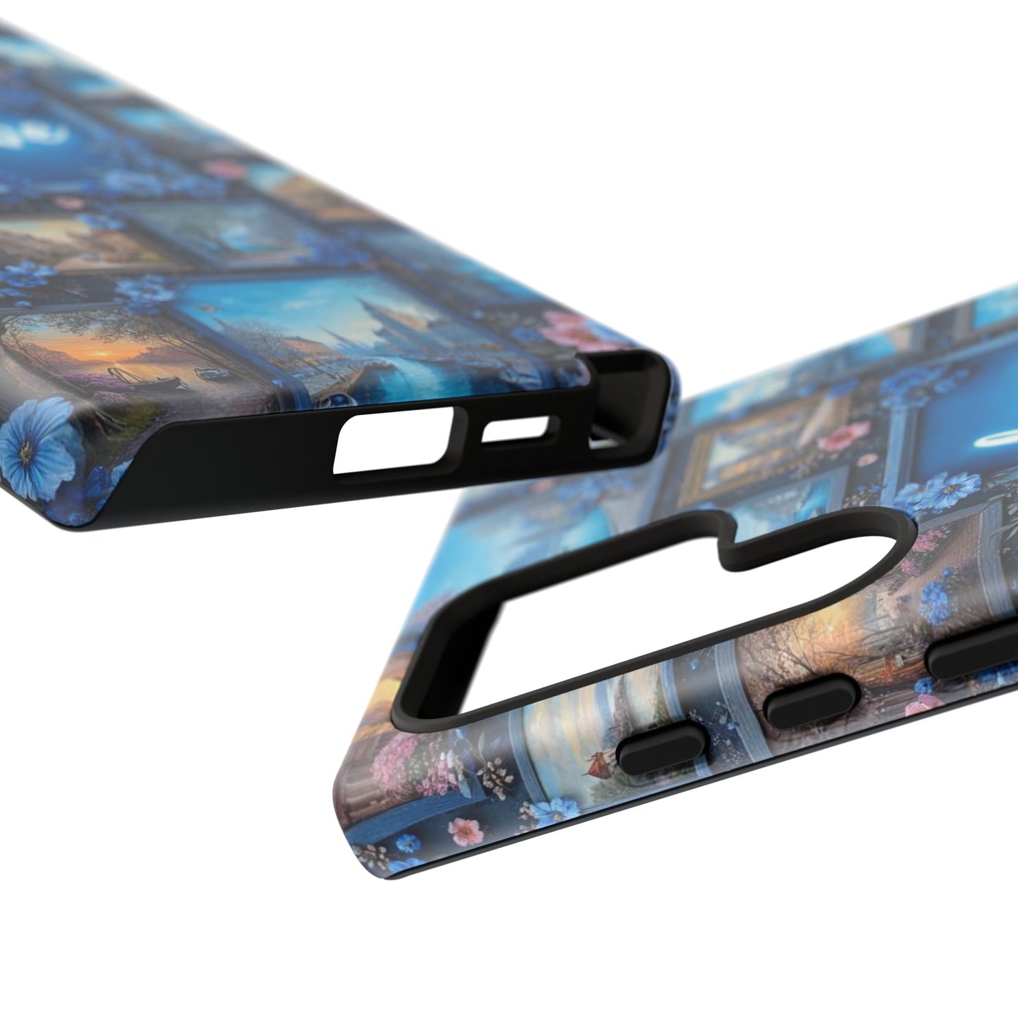 Blue Floral Love Frame Phone Case