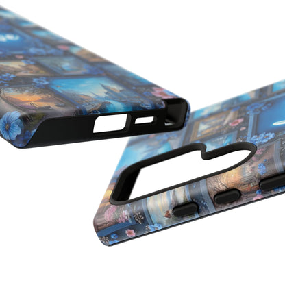 Blue Floral Love Frame Phone Case