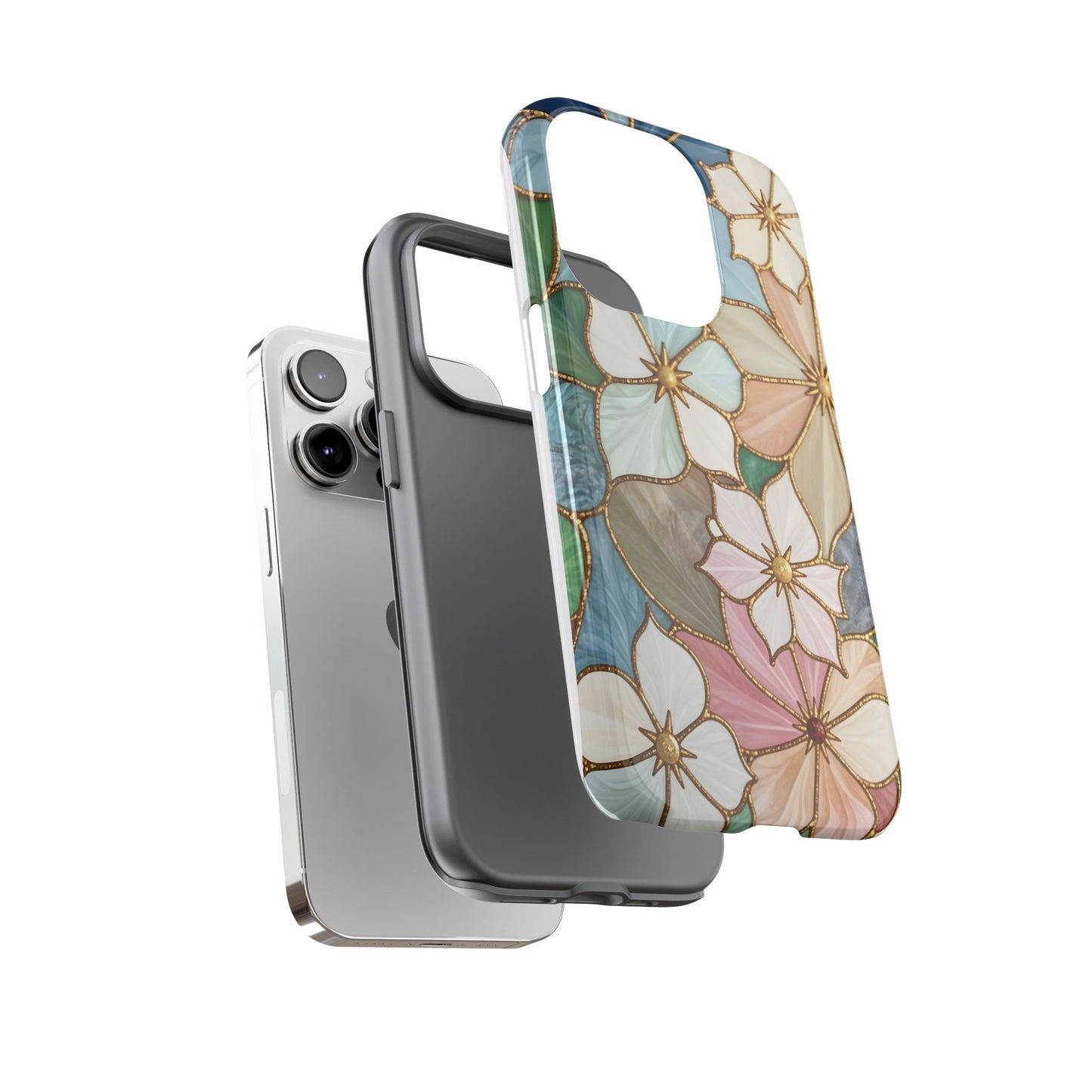 Floral Symphony: Stained Glass Elegance