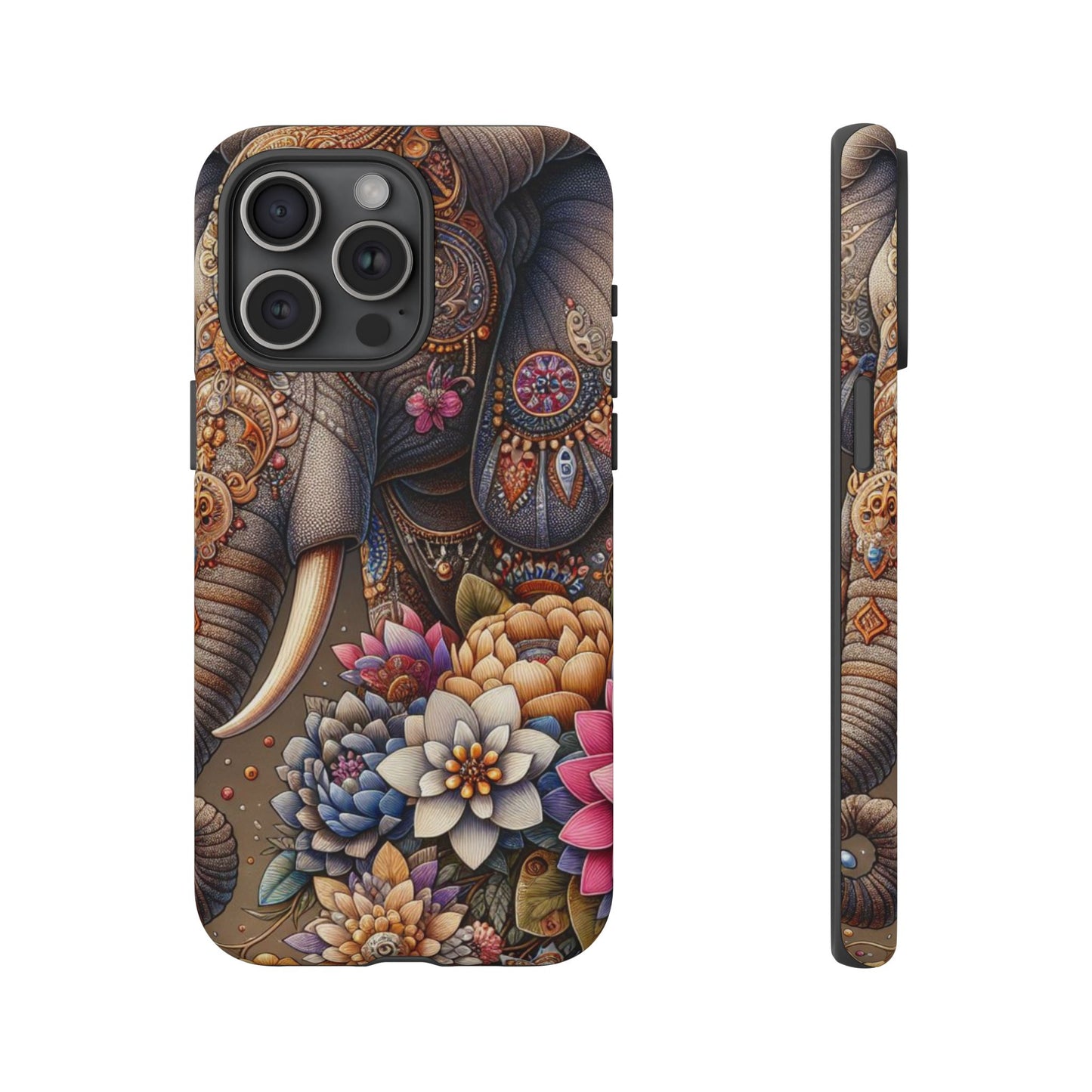 Royal Ornate Elephant Mobile Cover – Luxurious Bohemian Art