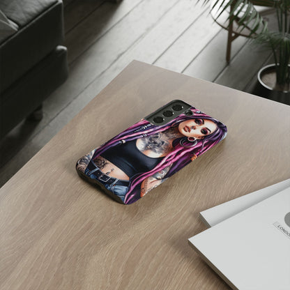 Tattooed Rebel – Gothic Cat Spirit Mobile Cover