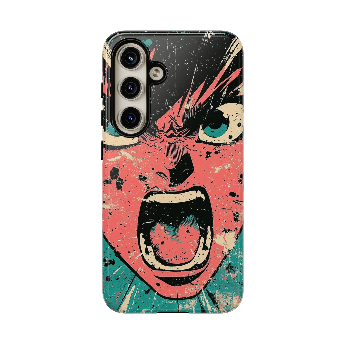Rage Unleashed | Retro Scream Manga Phone Case for iPhone, Samsung & Pixel