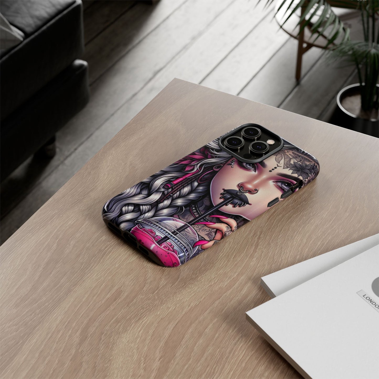 Icy Rebel – Silver Dreads & Edgy Street Chic Mobile Cover