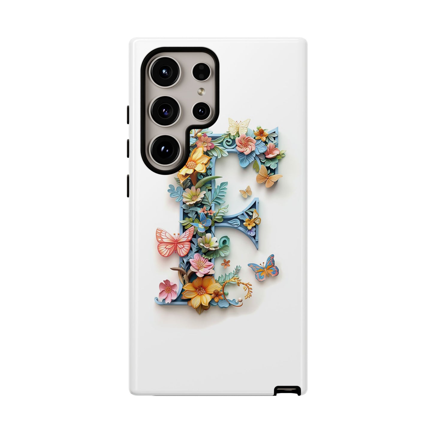 Floral Letter F Phone Case – Personalized Aesthetic Cover for iPhone, Samsung & Google Pixel