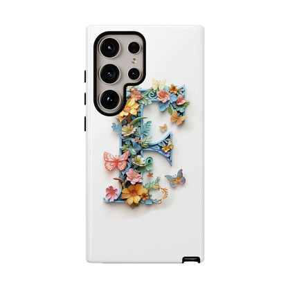 Floral Letter F Phone Case – Personalized Aesthetic Cover for iPhone, Samsung & Google Pixel