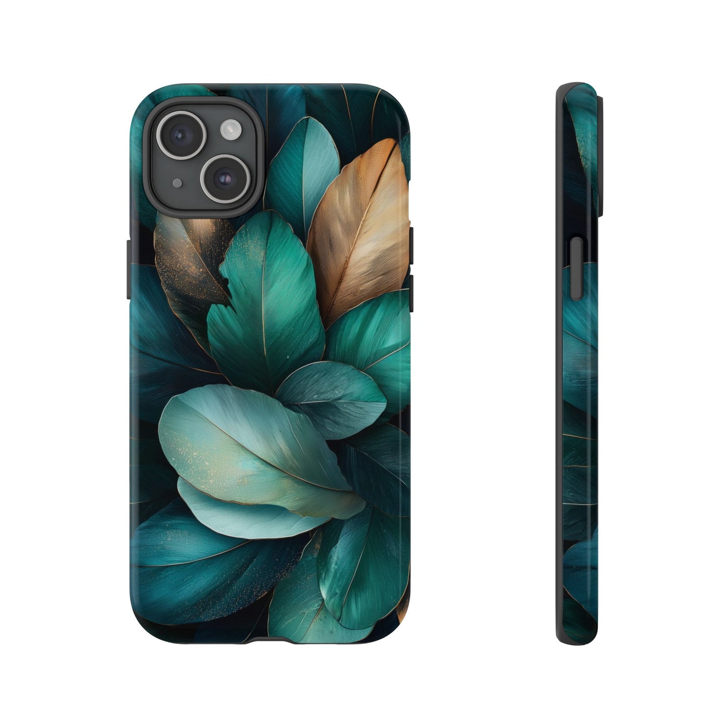 Iridescent Peacock Feather Luxe Phone Case for iPhone, Samsung & Google Pixel