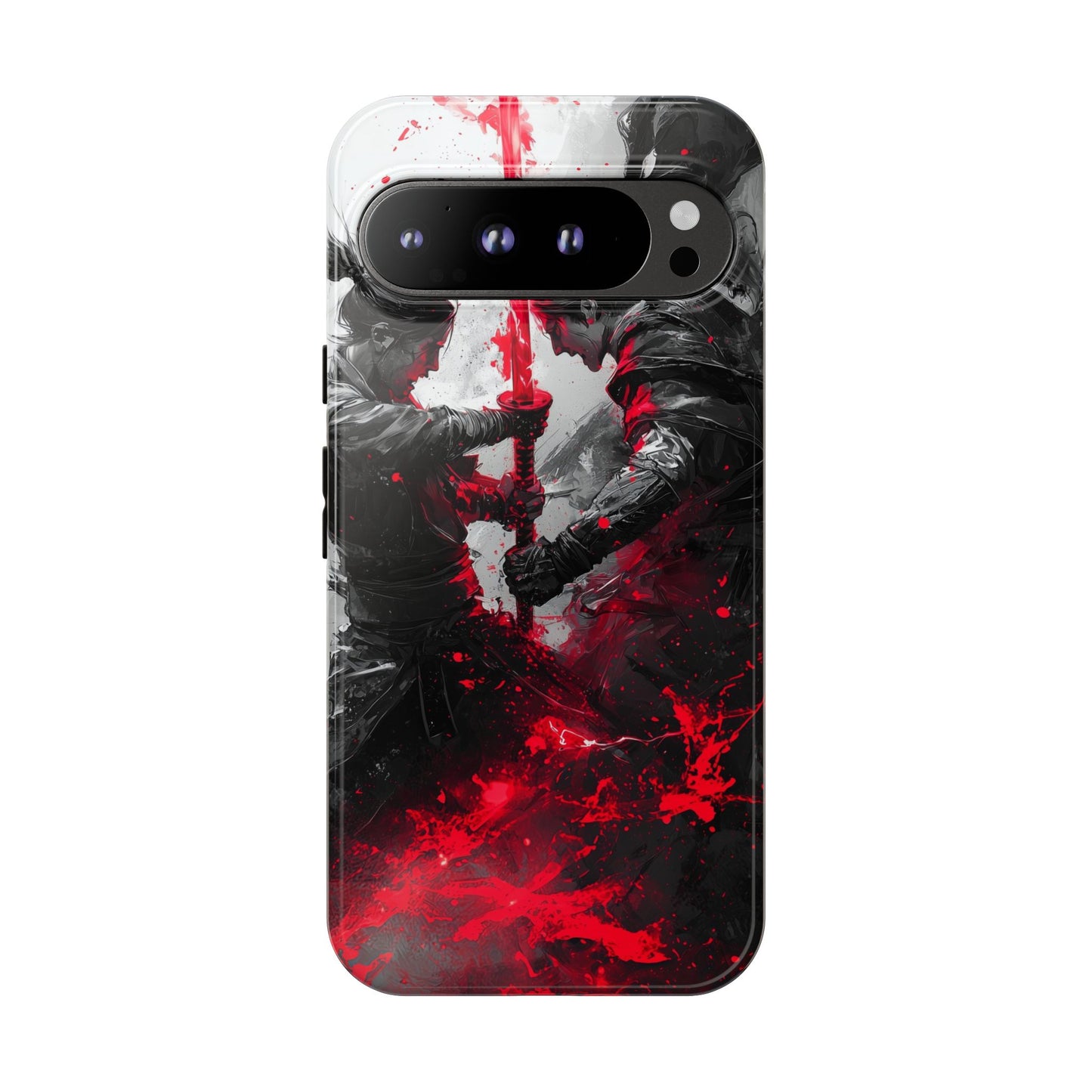 Duel of Fates | Red Energy Samurai Clash Phone Case for iPhone, Samsung & Pixel