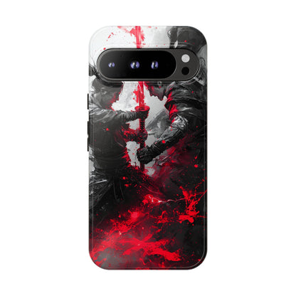 Duel of Fates | Red Energy Samurai Clash Phone Case for iPhone, Samsung & Pixel