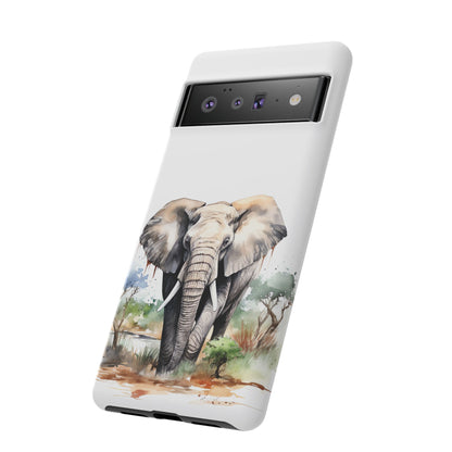Safari Watercolor Elephant Mobile Cover – Artistic Wildlife Design