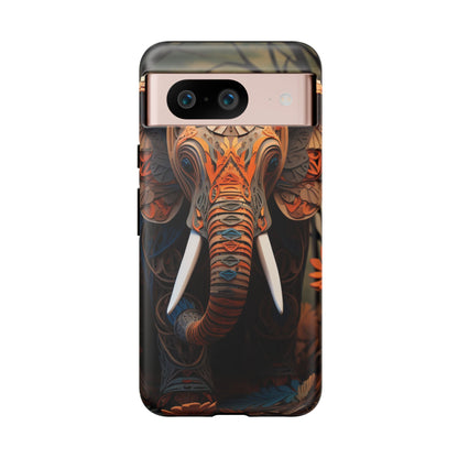 Elegant Artistic Elephant Mobile Cover – Intricate Paper-Cut Design