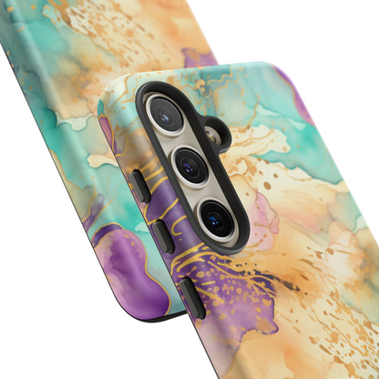 Golden Aura Abstract Watercolor Mobile Case