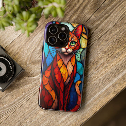 Geometric Cat: Colorful Abstract Portrait