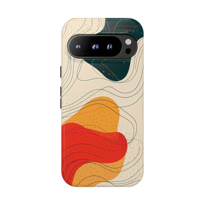 Wavy Vibes Abstract Phone Case – Bold Retro Design for iPhone, Samsung & Pixel