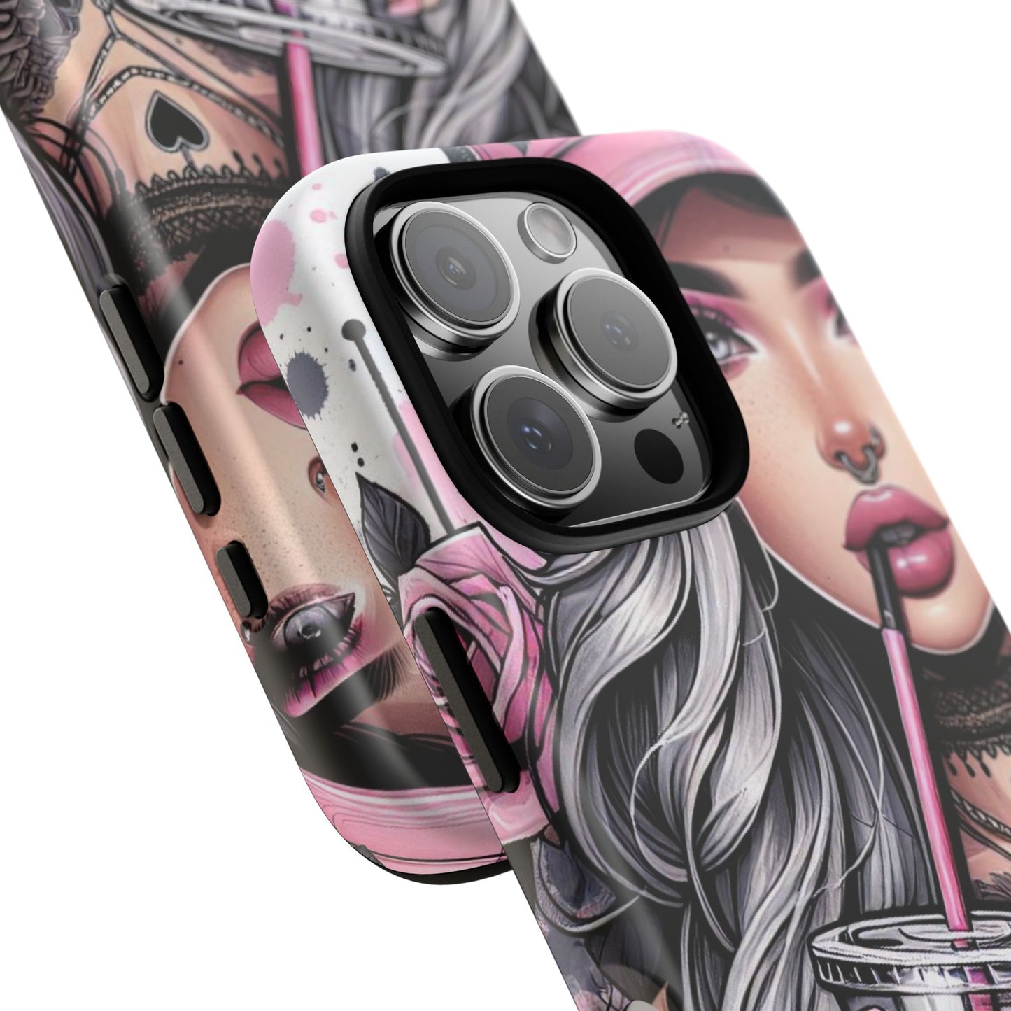 Pink Aesthetic Rebel – Iced Coffee & Inked Beauty Mobile Cover